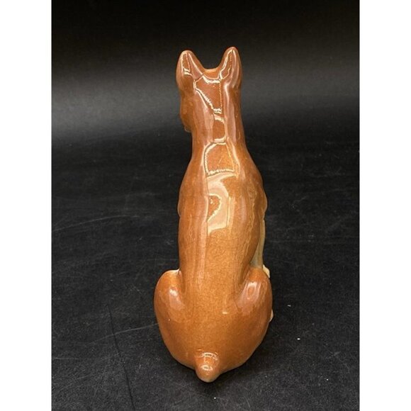Ceramic Brown Boxer Seated Enesco Imports Japan 3 1/2" Japan - Picture 3 of 6
